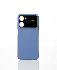 Силіконовий чохол CAMERA PROTECTION для Realme C33 сіро-синій