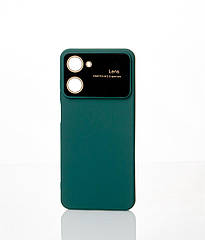 Силіконовий чохол CAMERA PROTECTION для Realme C33 темно-зелений
