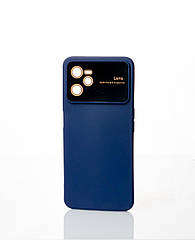 Силіконовий чохол CAMERA PROTECTION для Realme C35 темно-синій