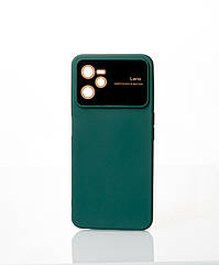 Силіконовий чохол CAMERA PROTECTION для Realme C35 темно-зелений