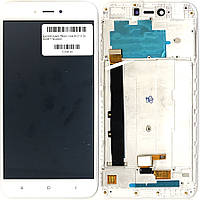 Дисплей (екран) Xiaomi Redmi Note 5A 2/16 Gb MDG6 з тачскрином Розпажу (білий і рамкою)