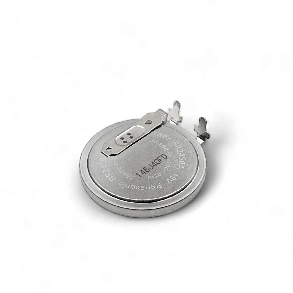 Батарейка BR2450A Panasonic Lithium (3v) з контактами (для датчика тиску в шині авто) 1шт