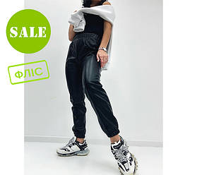 Штани з екошкіри на флісі "Calvin" оптом | Норма | Розпродаж моделі