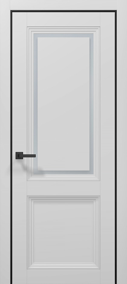 Двері екошпон, Полотно, серія TETRA, Модель Т-17 сатин. Колір: Альпійський білий