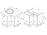 Тумба кутова кухонна №2 з врізним миттям МАКСИ МЕБЕЛЬ Дуб сонома/Білий гладкий (5103425), фото 2