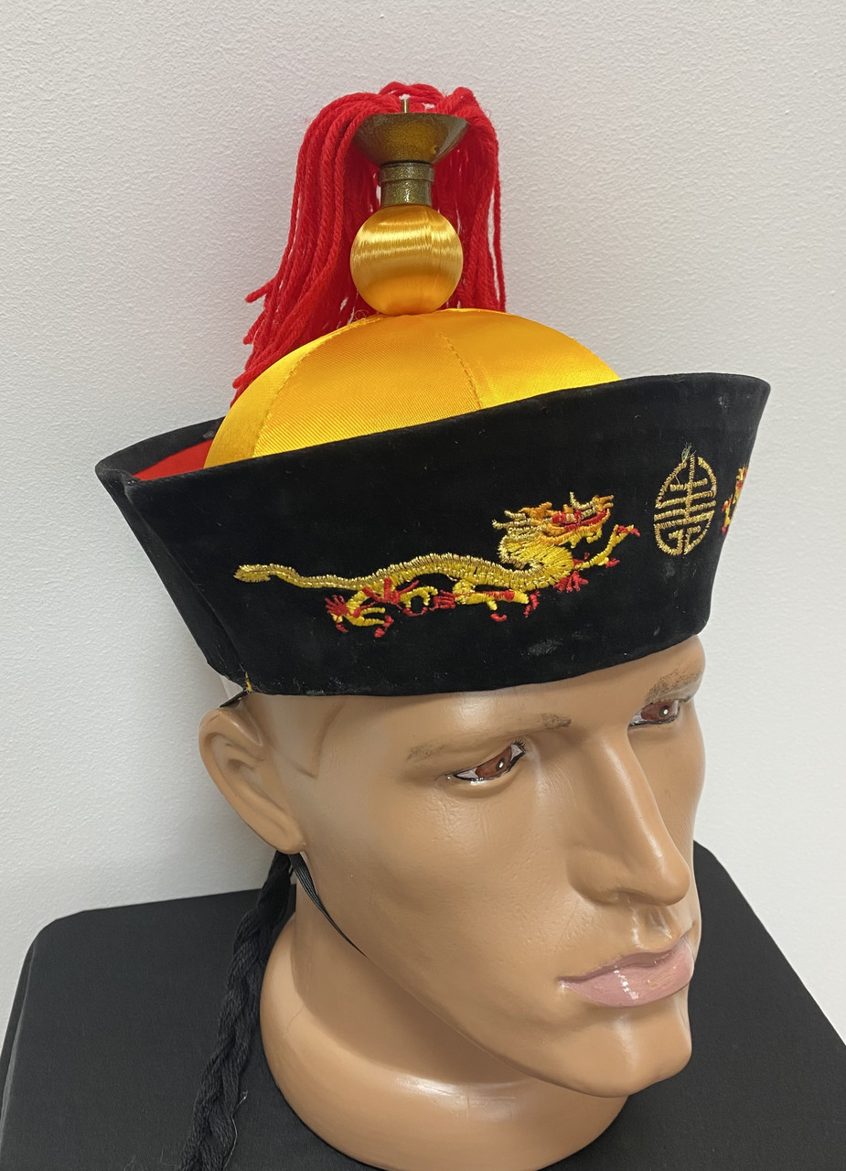 Шляпа Китайська японська з драконами, Імператор, шаолинь, фото 1