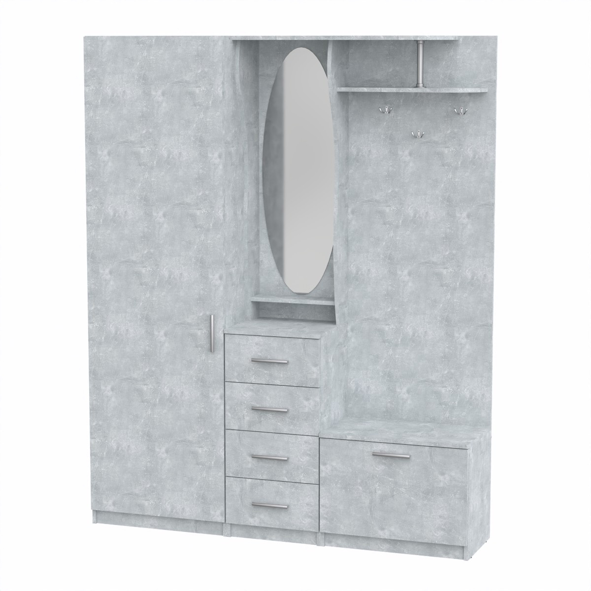 Передпокою Компаніт Тамара 160х37,3х200 см Бетон, фото 1