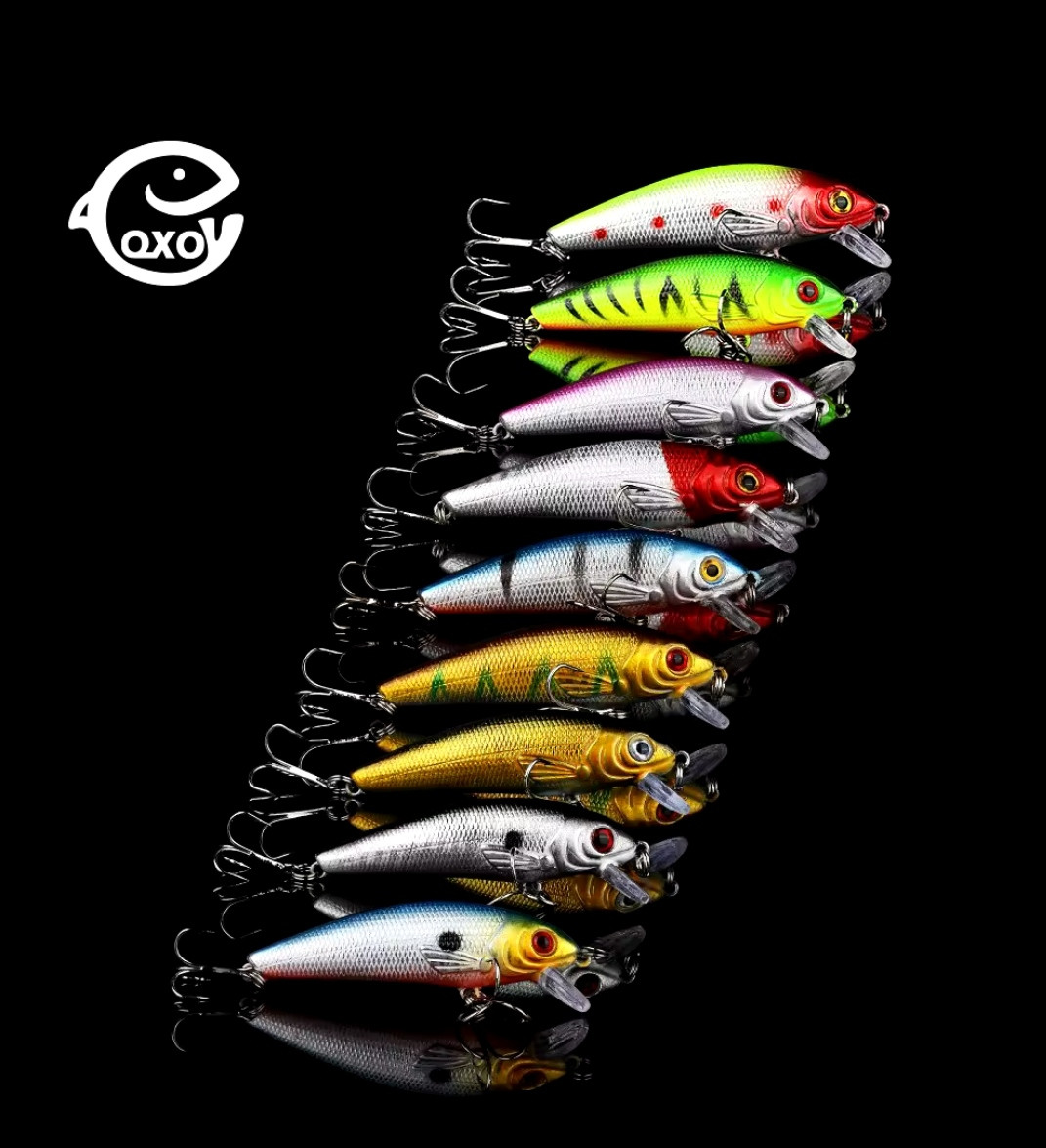 10шт. Набор приманок Миноу для ловли хищной рыбы, плавающая ...