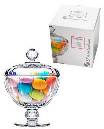 Цукерниця Діамонд з кришкою v-280мл, h-15,2см (под.уп.) 96571 (шт.)