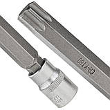 Набір довгих біт впресованих в головку TORX T25-T60 (CrV) 7 од. Vorfal V08404, фото 4