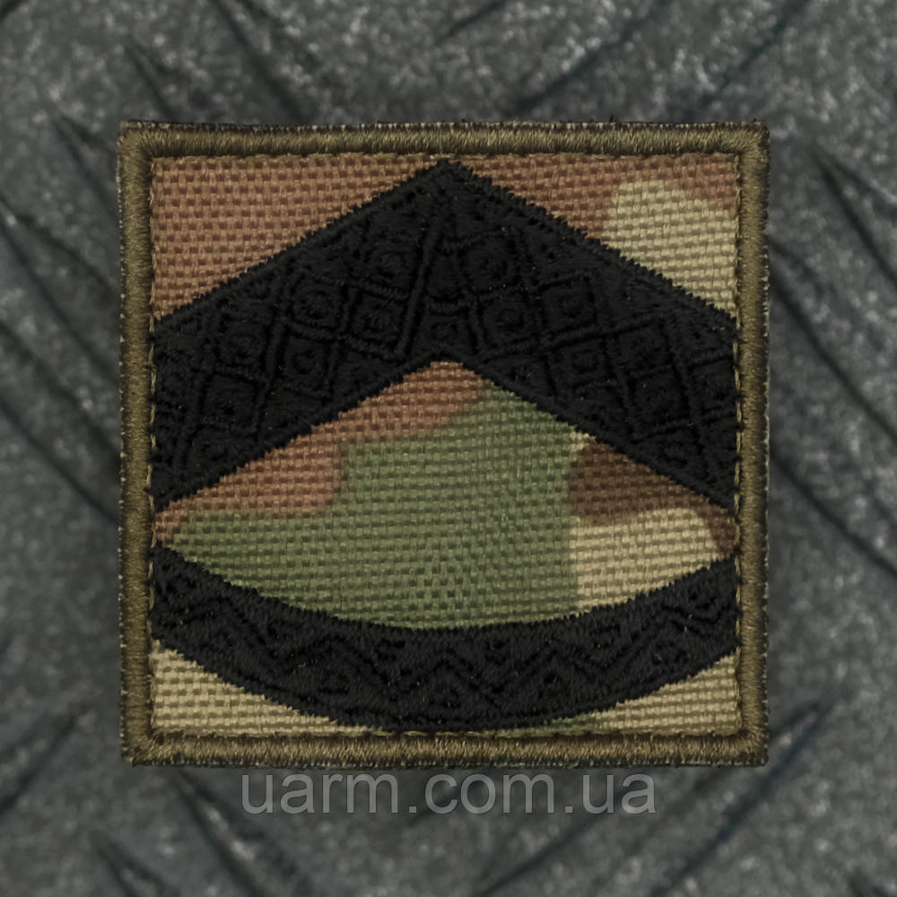 Погон НАТО штаб-сержант мультикам 5.0 х 5.0 см, фото 1