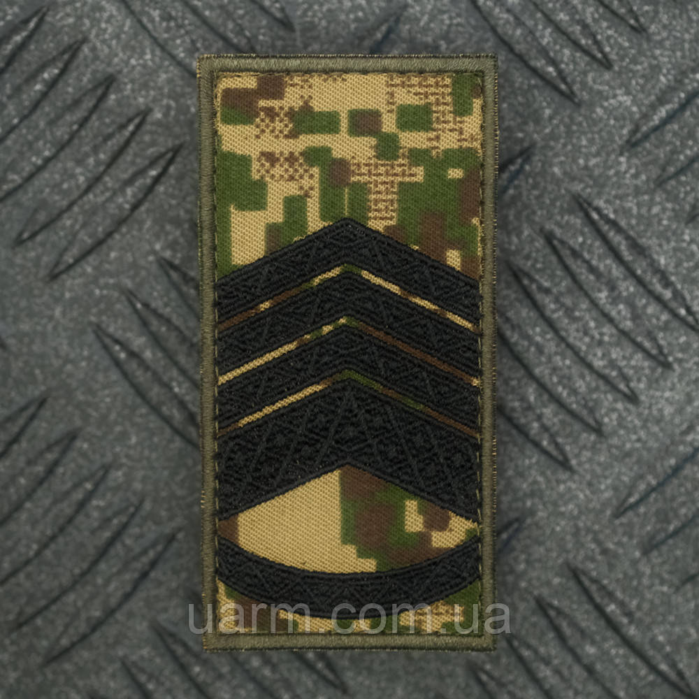 Погон НГУ головний майстер-сержант хижак-піксель G0822 10.0 х 5.0, фото 1