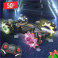 Машина-перевертень всюдихід із підсвіткою на пульті керування STUNT CAR, Дитяча іграшка машинка-всюдихід 360