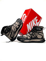 Чоловічі зимові кросівки Nike ACG Terra Antarktik Light Brown Fur, черевики текстиль водон. хутро. Чоловіче взуття