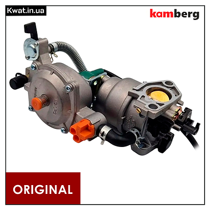 Газовий/бензиновий карбюратор Kamberg LPG 168/170 для генератора потужністю від 2,0 до 3,5 кВт, фото 1