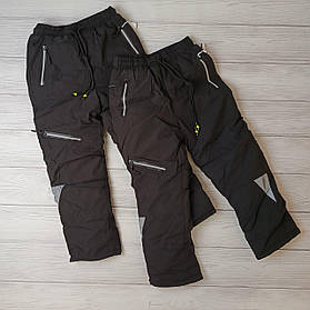 Зимові чорні болоньєві штани для хлопчика