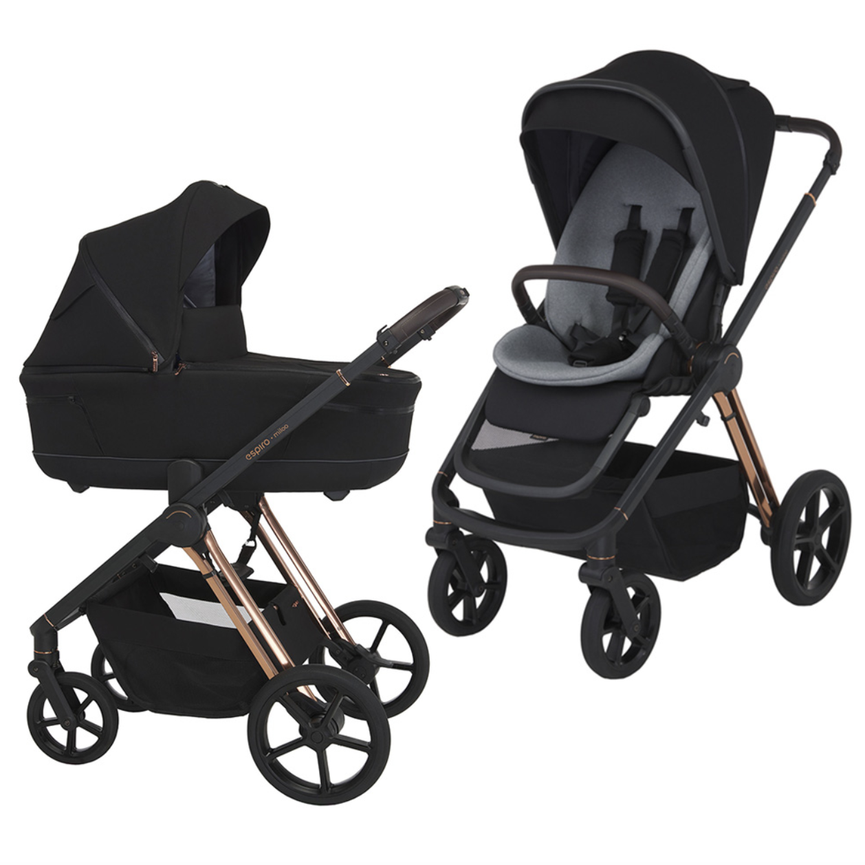 Коляска 2в1 Espiro Miloo 2024 110 Diamond Black
