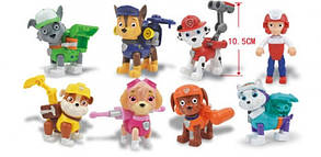 Ігровий набір фігурок цуценят з рюкзачками Щенячий Патруль 8 героїв у наборі, фото 1
