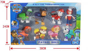 Ігровий набір фігурок цуценят з рюкзачками Щенячий Патруль 8 героїв у наборі, фото 4