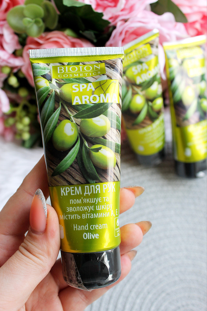 Крем для рук з оливковою олією "Spa-догляд" Bioton Cosmetics Spa&Aroma Olive Hand Cream