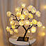 Світильник настільний дерево з трояндами Нічник світлодіодний декоративний з теплим світлом від USB, фото 7