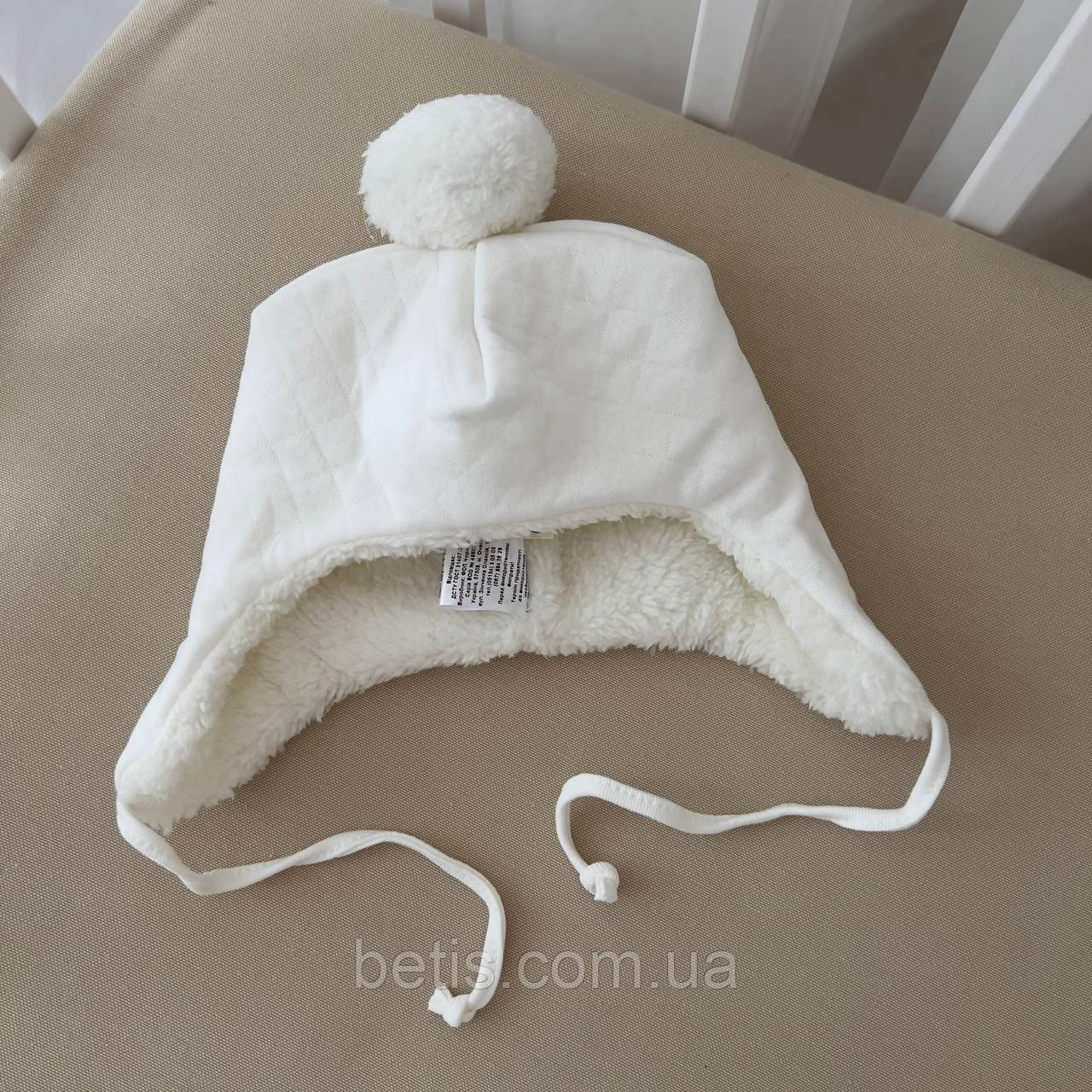 Шапочка "Зефірчик" Молочний Капітон,махра арт.27682662  Зріст 50-38(р)