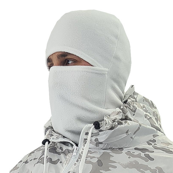 Балаклава флісова біла зимова, фото 1