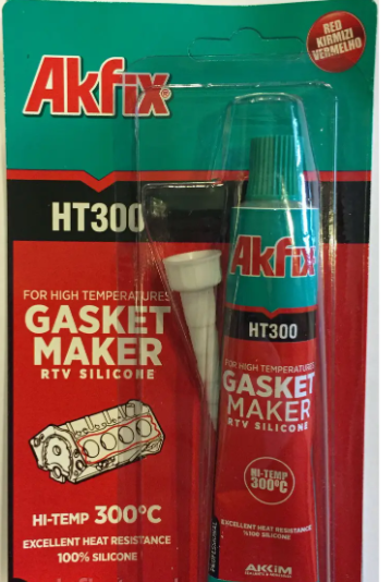 Термостійкий силіконовий герметик Akfix HT300 50 г червоний