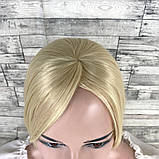 Накладка блонд No613 пряма топер на шпильках зі штучного волосся 22 см, фото 2