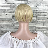 Накладка блонд No613 пряма топер на шпильках зі штучного волосся 22 см, фото 3