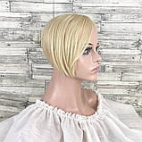 Накладка блонд No613 пряма топер на шпильках зі штучного волосся 22 см, фото 4