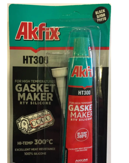 Термостійкий силіконовий герметик Akfix HT300 50 г чорний