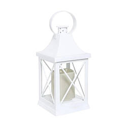 Свічка -ліхтар LED білий свічник (36463)