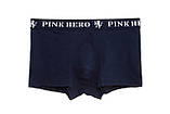 Чоловічі боксери труси Pink Hero класика сині, фото 2