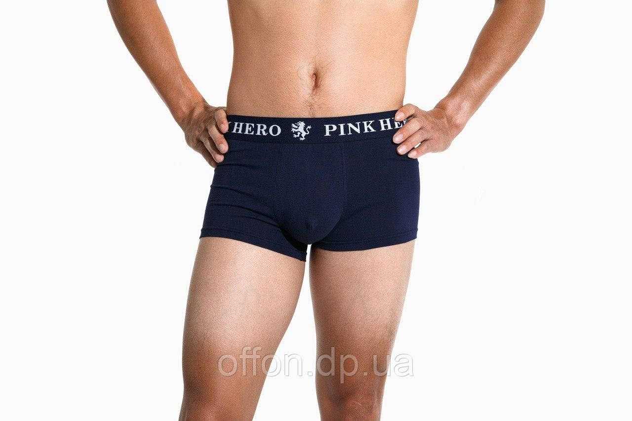 Чоловічі боксери труси Pink Hero класика сині