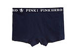 Чоловічі боксери труси Pink Hero класика сині, фото 7