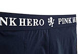 Чоловічі боксери труси Pink Hero класика сині, фото 6