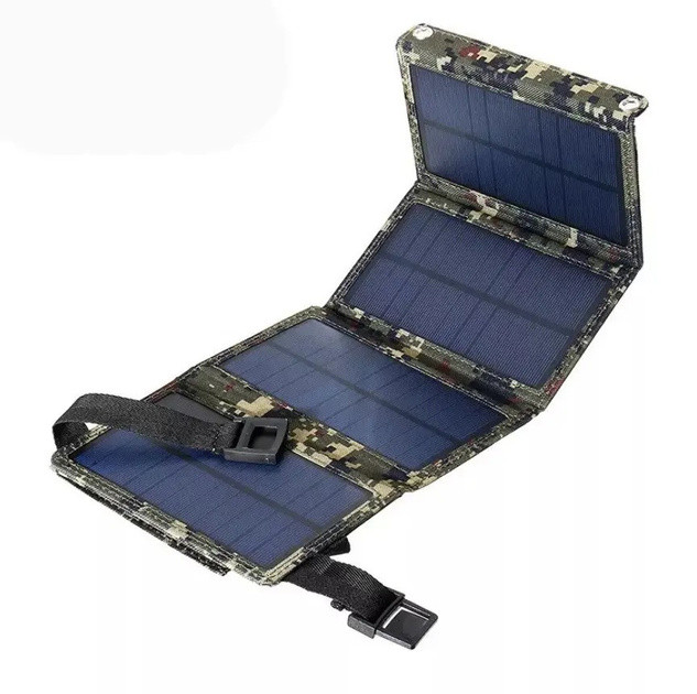 Сонячний зарядний пристрій Solar Power Bank 20w 5V 1.5A + USB камуфляж