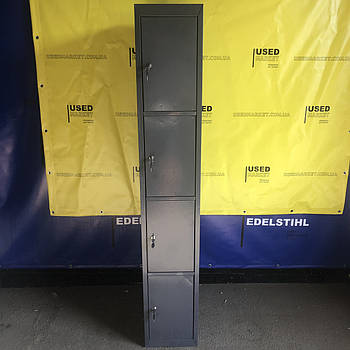 Локер чорном на 4 ячейки, 1800х300х500, камера зберігання б/в для магазина