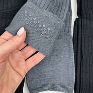 Гольфи жіночі кашемірові вище коліна з фіксуючим силіконом Корона Сірий, фото 4