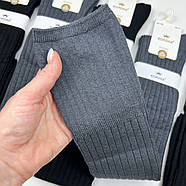 Гольфи жіночі кашемірові вище коліна з фіксуючим силіконом Корона Сірий, фото 5