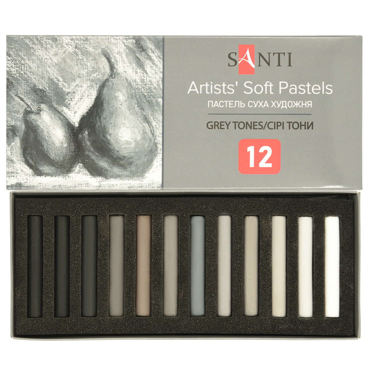 Пастель суха художниця Santi Grey Tones 12 кв. 353698