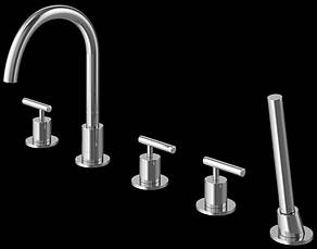 Змішувач для ванни KOHLMAN ROXIN CHROME на борт ванни, фото 3