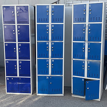 Локер подвійний на 9 ячейки, 1800х600х500, камера зберігання б/в для магазина