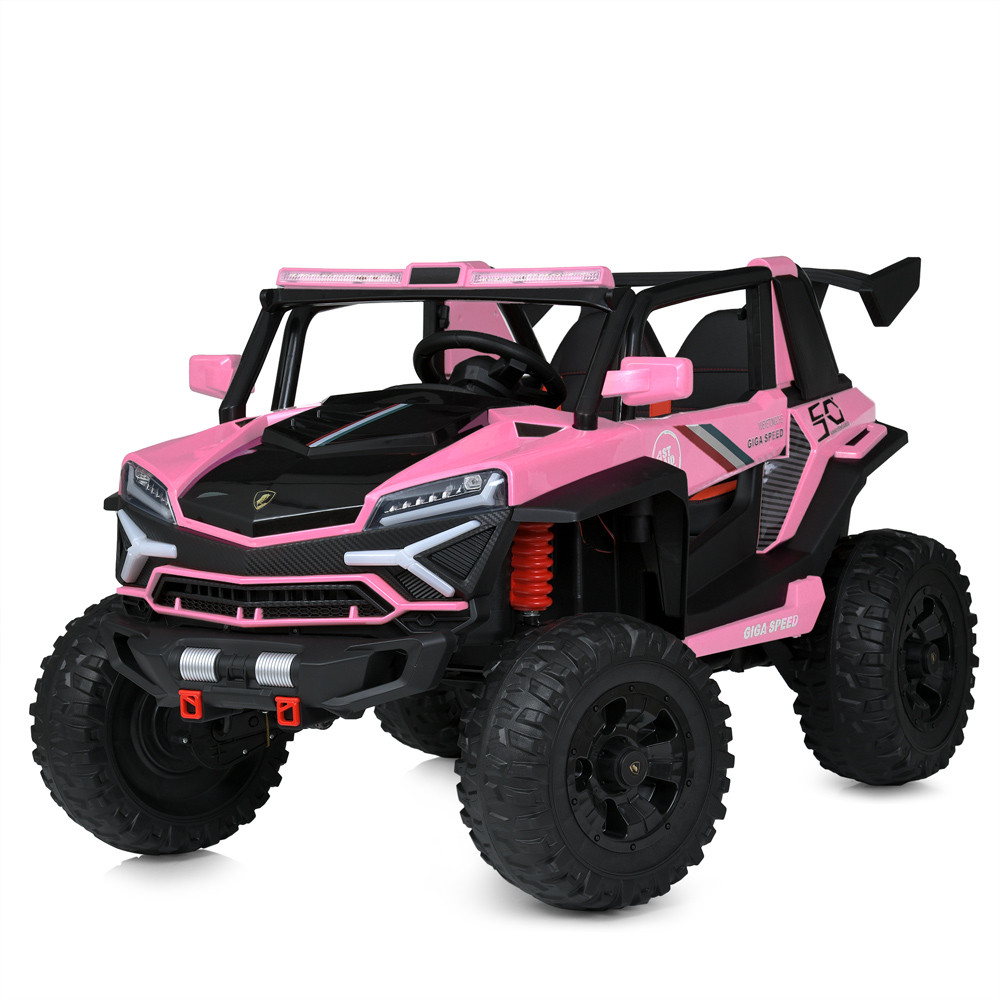 Електромобіль джип баггі дитячий (пульт 2,4G, 4 мотори 45W, акумулятор. 24V8AH, MP3) Bambi M 6024EBLR-8(24V) Рожеві, фото 1
