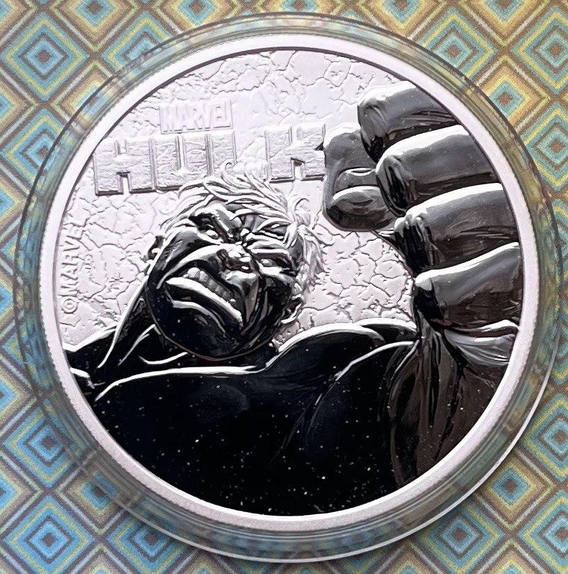 Срібна Монета Тувалу 1 долар 2019 р. Халк