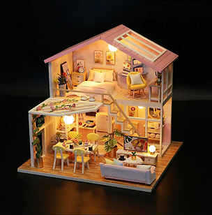 Конструктор Ляльковий будиночок 3д для дівчинки на подарунок, Румбокс 3d Sweet Time DIY Dollhouse