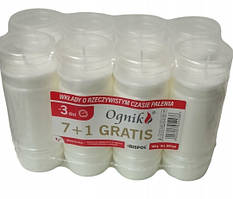 4 шт. Bispol паравиновий вкладиш для свічок Wp3 72h 8 штук паравинові вкладиші заливні Wp3a8 14,5cm ~72h 8шт (7+1)