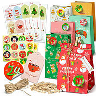 4 шт. Екологічний кольоровий різдвяний адвент-календар Diy (зроби сам)