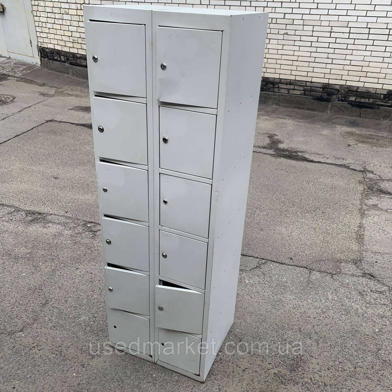 Локер подвійний на 12 ячейки, 1800х600х500, камера зберігання б/в для магазина